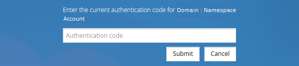 Authentication code box